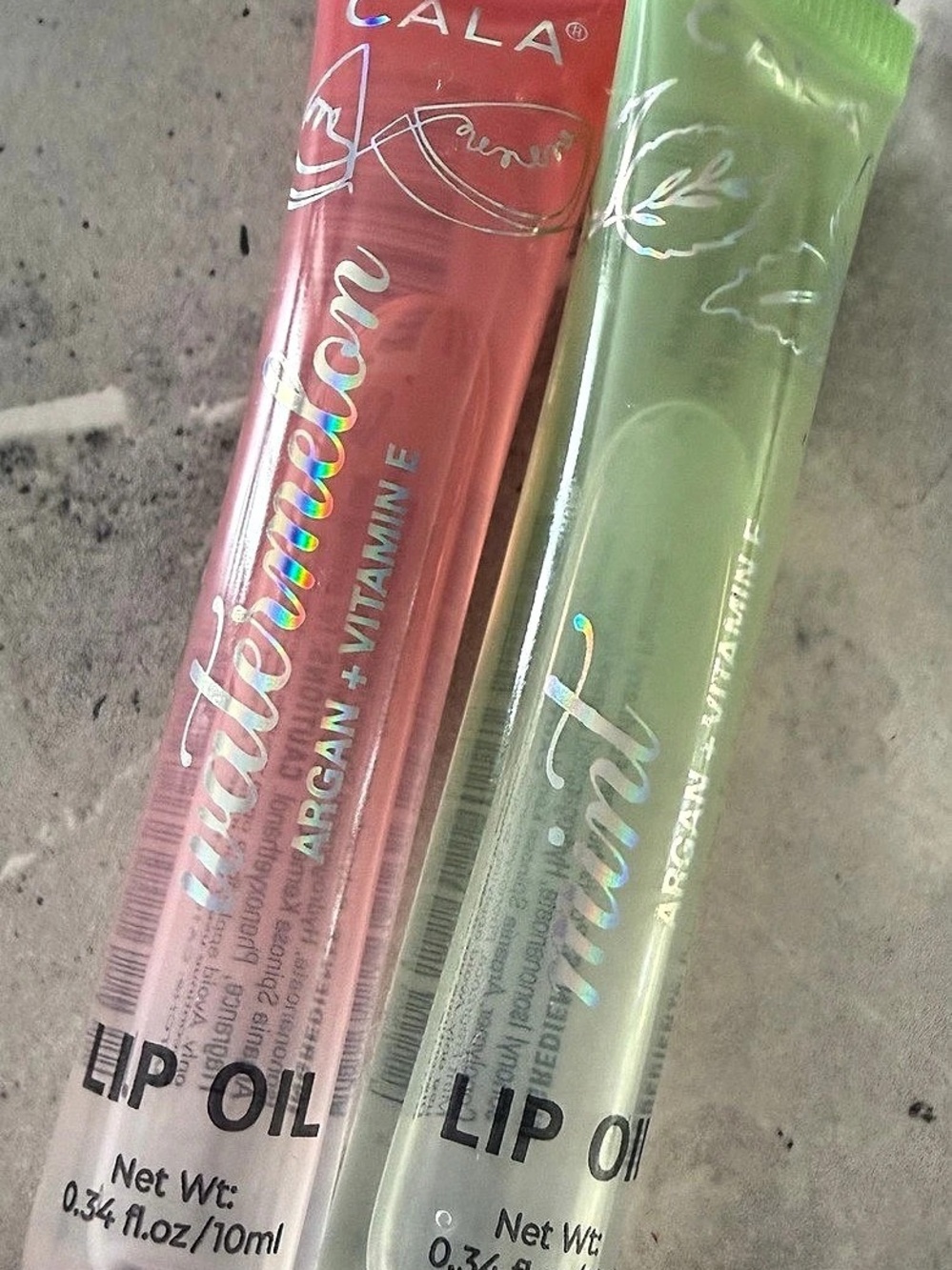 New CALA Argan + Vitamin E Lip Oil Set Watermelon & Mint